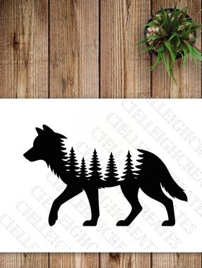 *2 for $20* Wolf Trees Vinyl decal Sticker Handcrafted